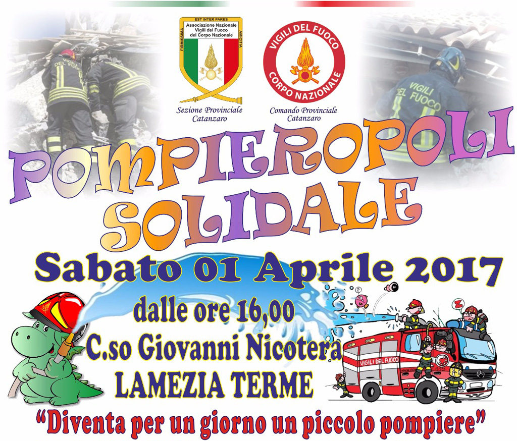 Lamezia: l’1 aprile “Pompieropoli solidale”, l’iniziativa dei Vigili del Fuoco per sostenere Amatrice