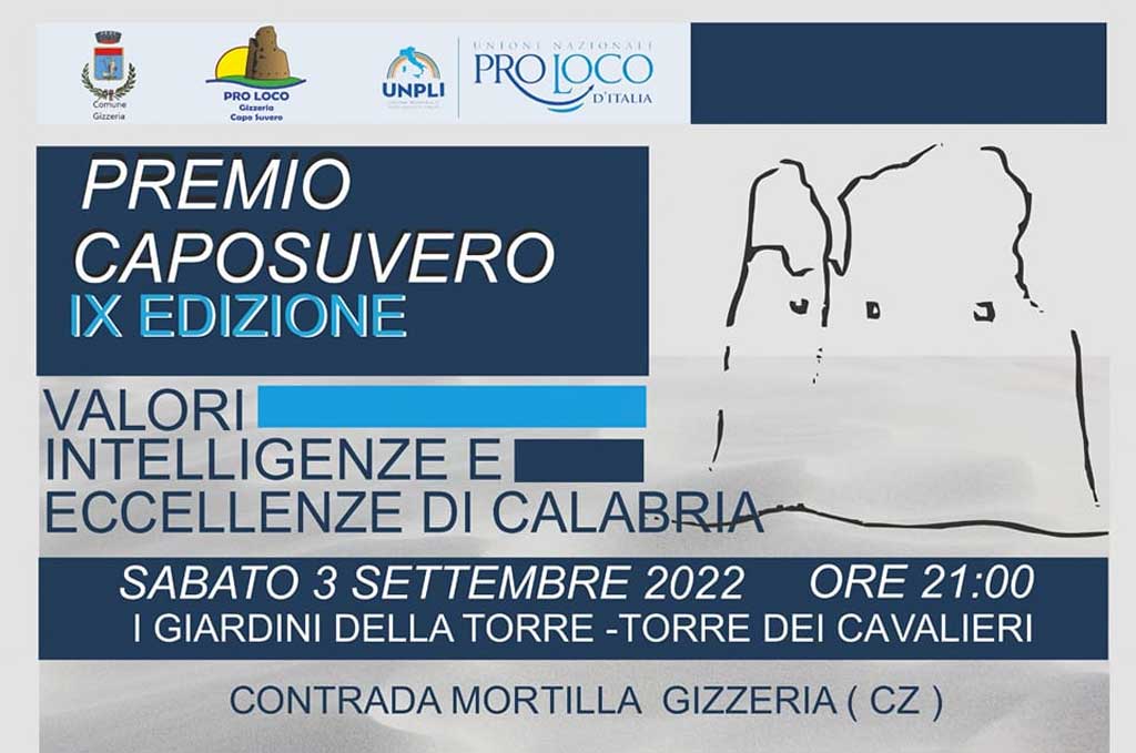 A Gizzeria la IX edizione del Premio Caposuvero: tra premiati anche Camillo Falvo, Marisa Manzini e la Dia