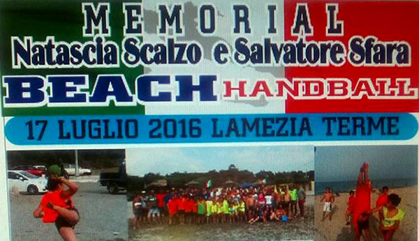 Pallamano, Memorial “Natasha Scalzo e Salvatore Sfara” il 18 luglio a Gizzeria