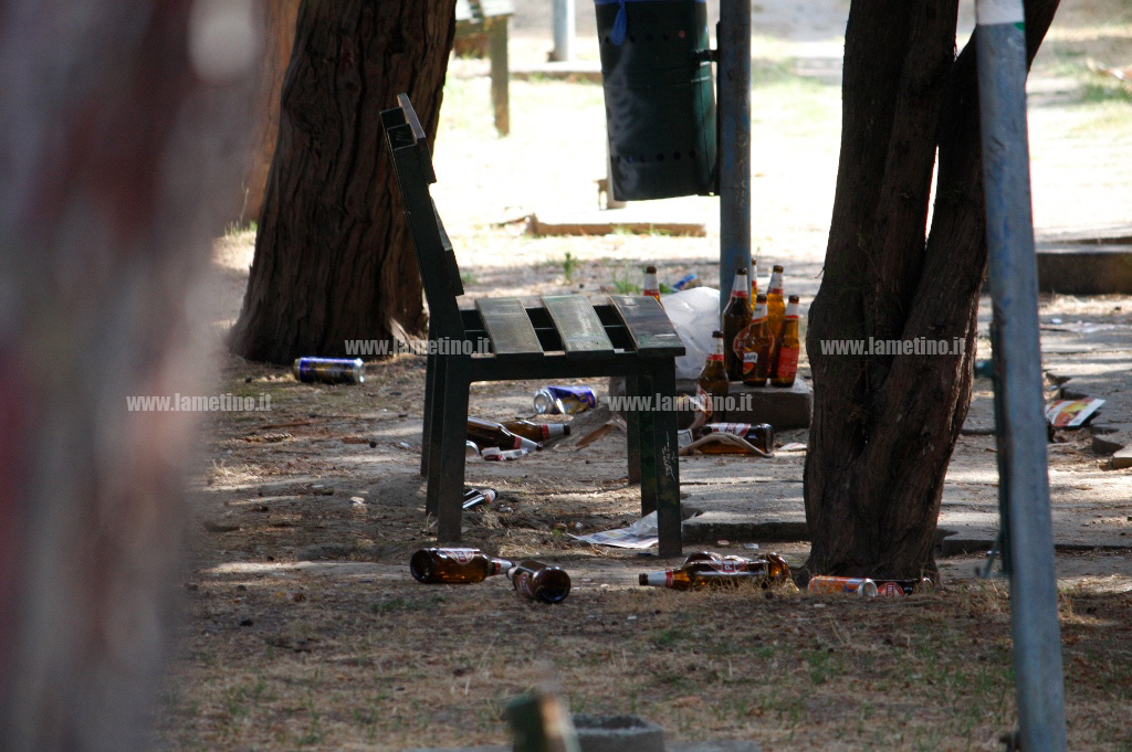 Lamezia: degrado al parco Argada