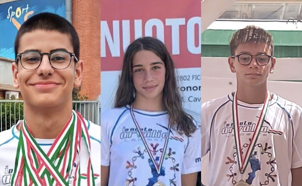 Pittelli, Maglia e Muggeri dell’Arvalia Nuoto Lamezia conquistano tre medaglie ai “Campionati Nazionali Esordienti A”
