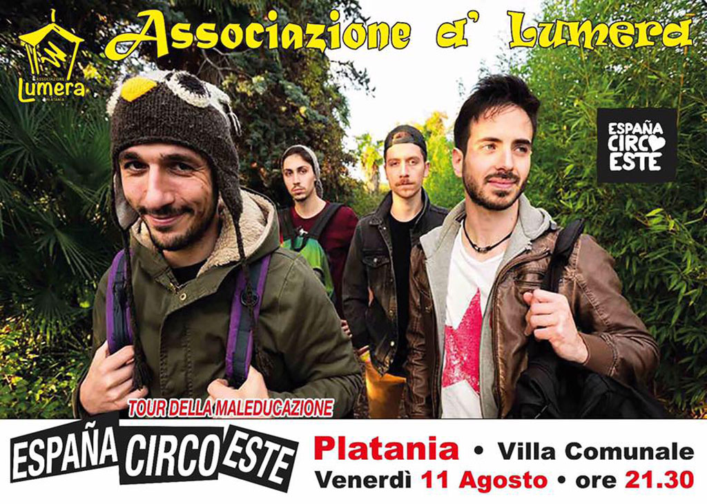 Festa dell’associazione “A’ Lumera” a Platania l’11 agosto: stand, incontri tematici e gli España Circo Este in concerto