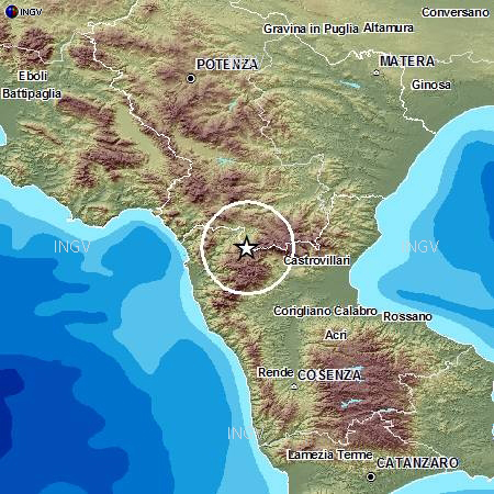 Calabria: Pollino, nuova scossa di magnitudo 3.2