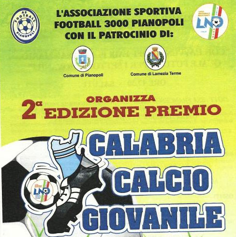 Lamezia: Oggi il premio Calabria Calcio Giovanile