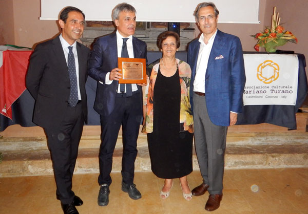 Premio Turano sezione imprenditoria a industriale Mazzuca