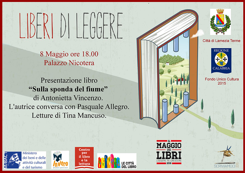Lamezia: Maggio dei Libri, presentazione di “Sulla sponda del fiume” di Antonietta Vincenzo