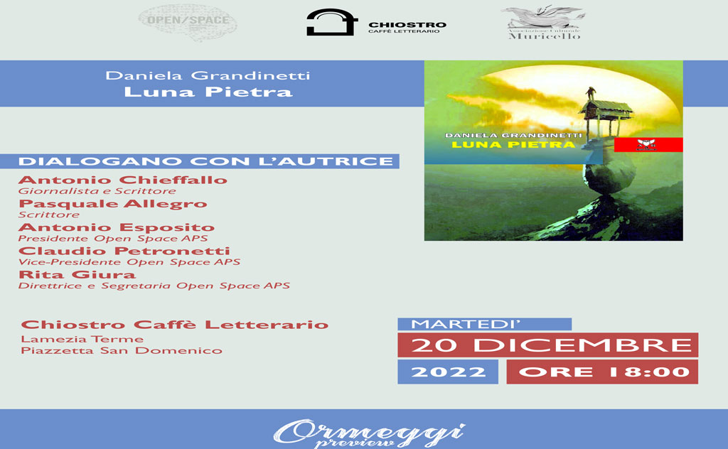 Lamezia, al terzo appuntamento di Ormeggi Preview Daniela Grandinetti presenta "Luna Pietra"