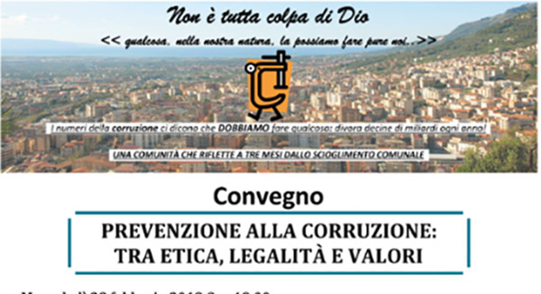 Lamezia, oggi convegno su “Legalità e prevenzione alla corruzione”