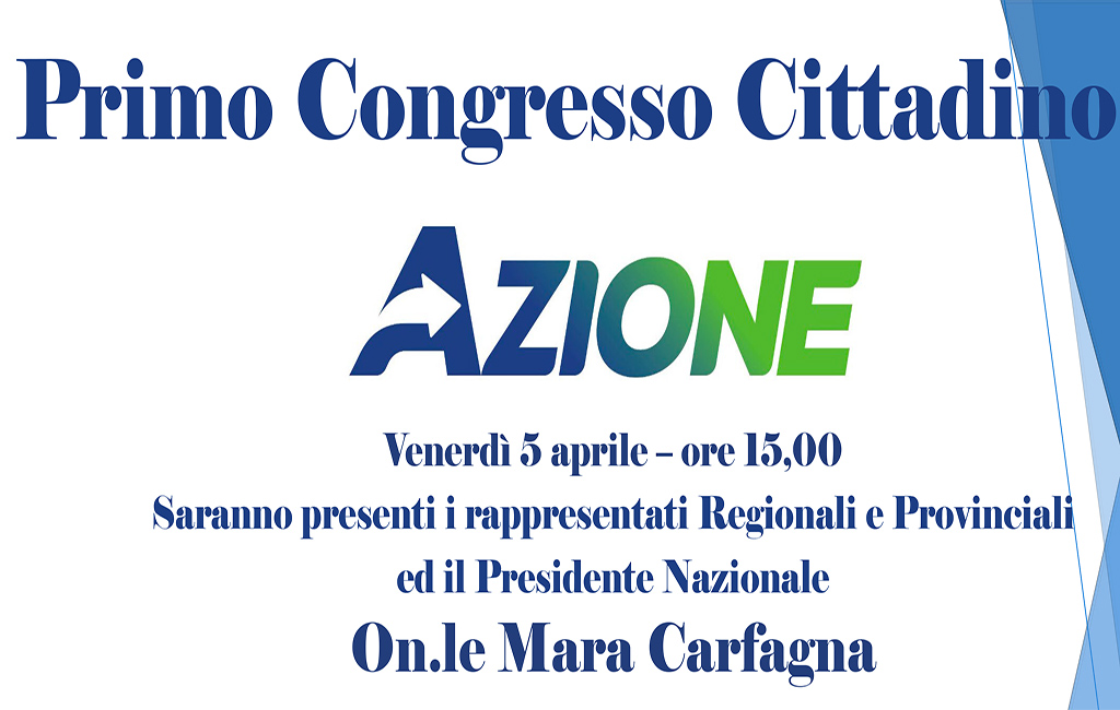 Lamezia, il 5 aprile primo congresso cittadino del partito politico "Azione"
