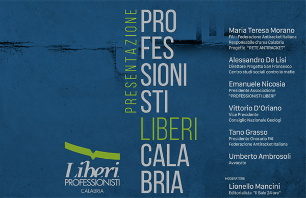 Nasce comitato professionisti Liberi Calabria