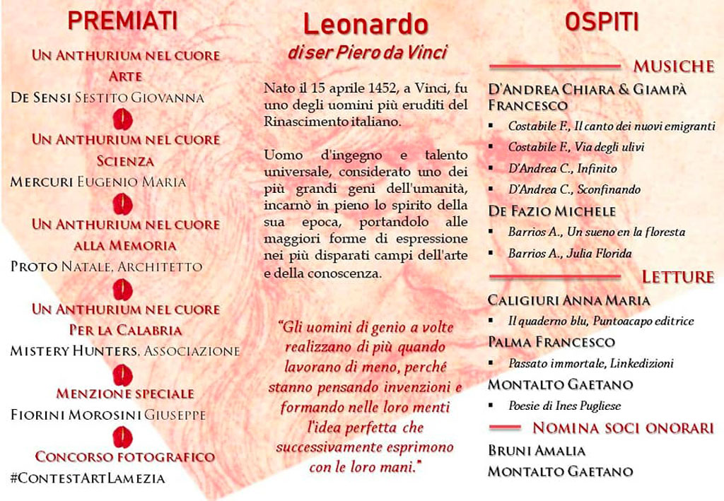 Lamezia, premio “Un Anthurium nel Cuore” il 28 dicembre: ecco il programma
