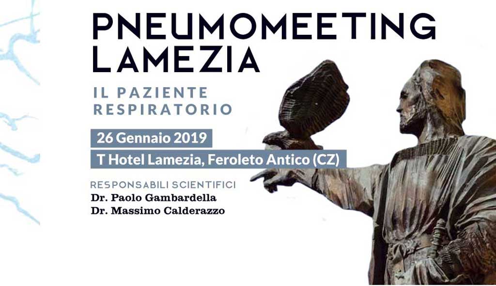 "Pneumomeeting Lamezia, il paziente respiratorio", incontro il 26 gennaio