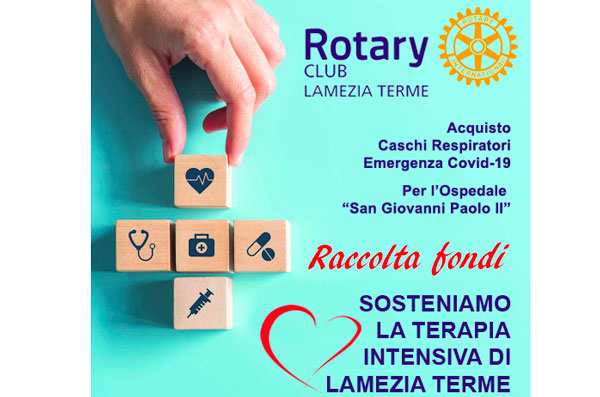 Raccolta fondi del Rotary Club per per l’Ospedale di Lamezia contro il Coronavirus