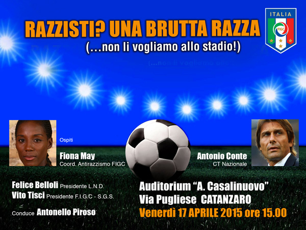 Il ct della Nazionale Antonio Conte e Fiona May a Lamezia e Catanzaro