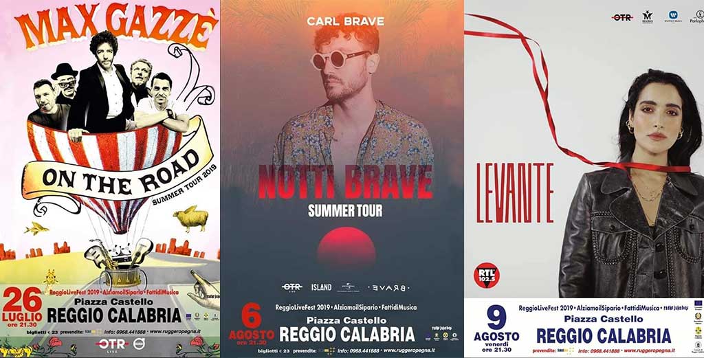 Max Gazzè, Carl Brave e Levante al Reggio Live Fest