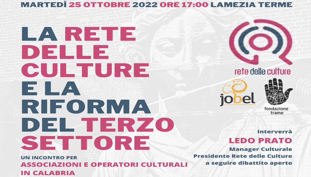 Lamezia, “Rete delle Culture e la riforma del Terzo settore” al Civico Trame il 25 ottobre