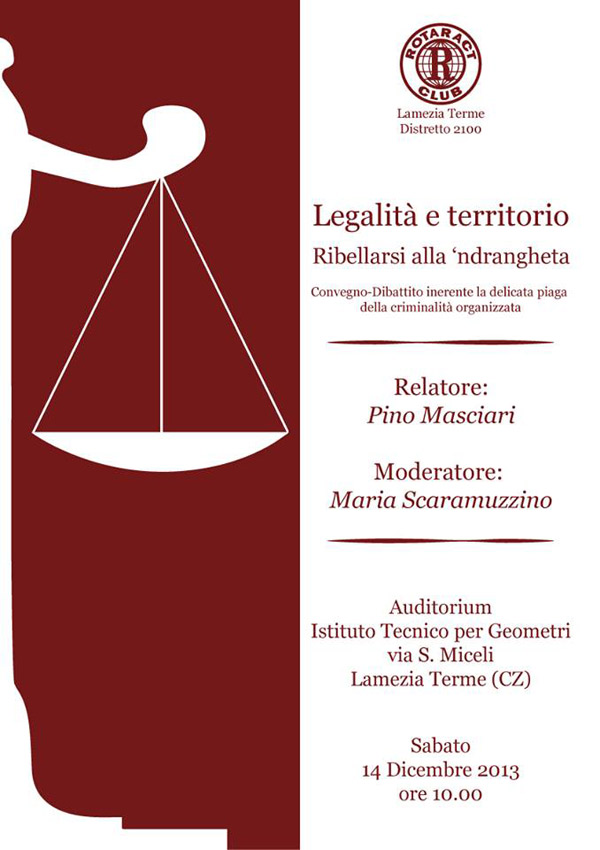 Lamezia: Rotaract presenta convegno sulla piaga della criminalità organizzata