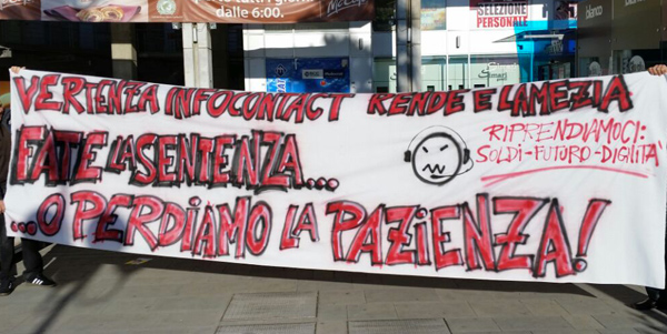 Delegazione Slc Cgil Calabria a Roma per sciopero nazionale Call center 