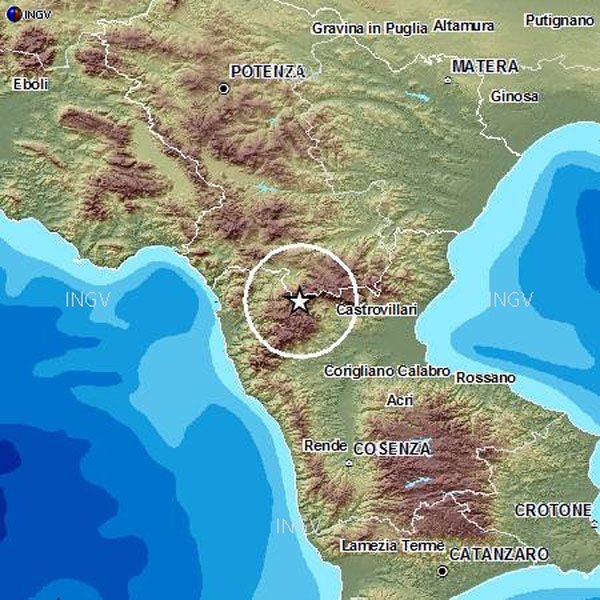 Calabria: Scossa di magnitudo 2 nel cosentino