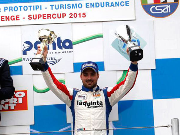 Giovane pilota Iaquinta sul circuito del Mugello