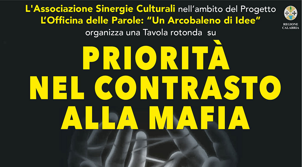 Lamezia: “Priorità nel contrasto alla mafia”, tavola rotonda al teatro Grandinetti il 24 aprile