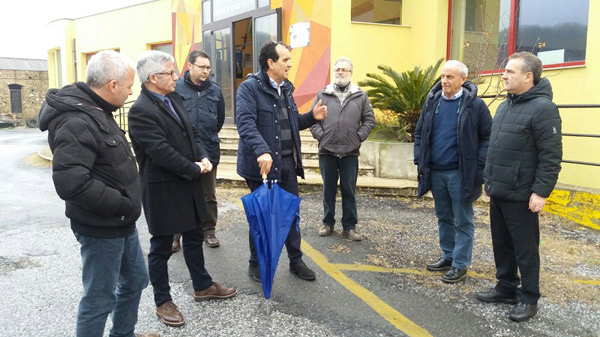 Sopralluogo del presidente della provincia di Catanzaro dopo crollo della tangenziale a Girifalco