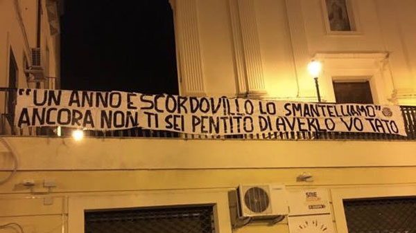 Lamezia, striscioni di protesta CasaPound contro mancato smantellamento Scordovillo