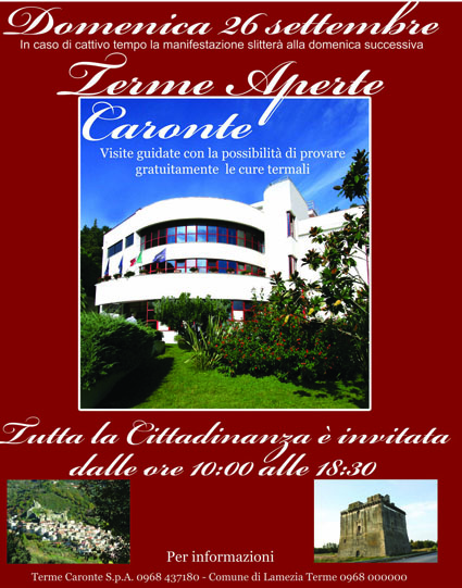Terme aperte il 26 settembre