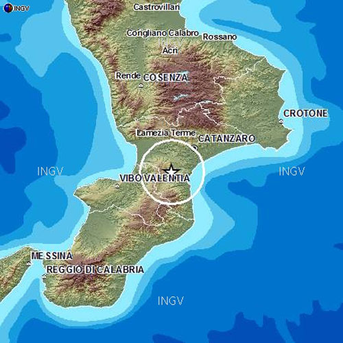 Calabria: Scossa di magnitudo 2.3 nel catanzarese