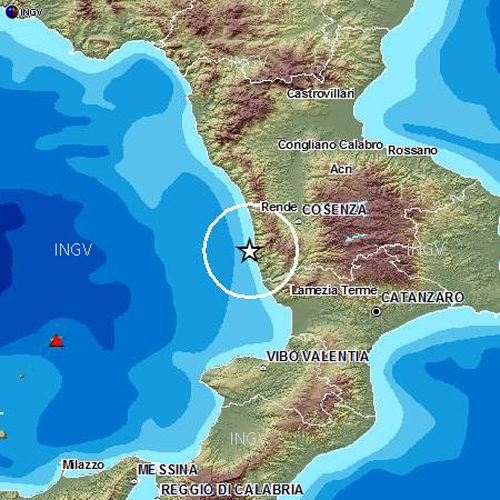 Calabria: Altre due scosse nel Mar Tirreno questa notte