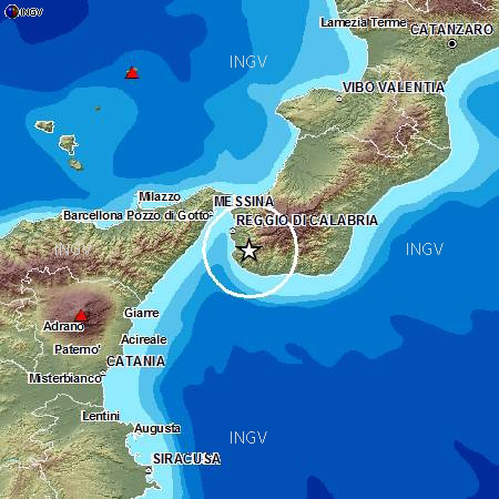 Calabria: Terremoto, scossa in Aspromonte di magnitudo 3.3