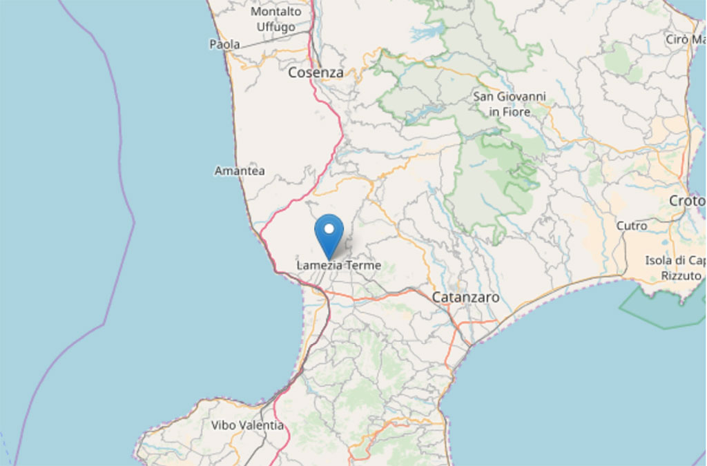 Lamezia, scossa di terremoto magnitudo 3.5