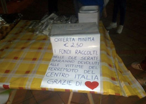 Richiedenti asilo Sprar cucinano per terremotati, raccolta fondi su lungomare Falerna