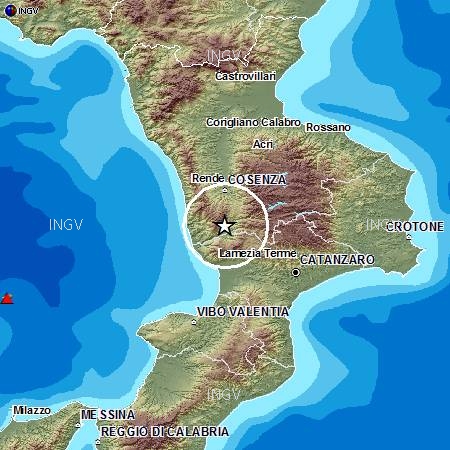 Calabria: Due scosse nella zona nord della Regione