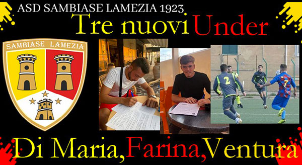 Tre under approdano al Sambiase Lamezia 1923