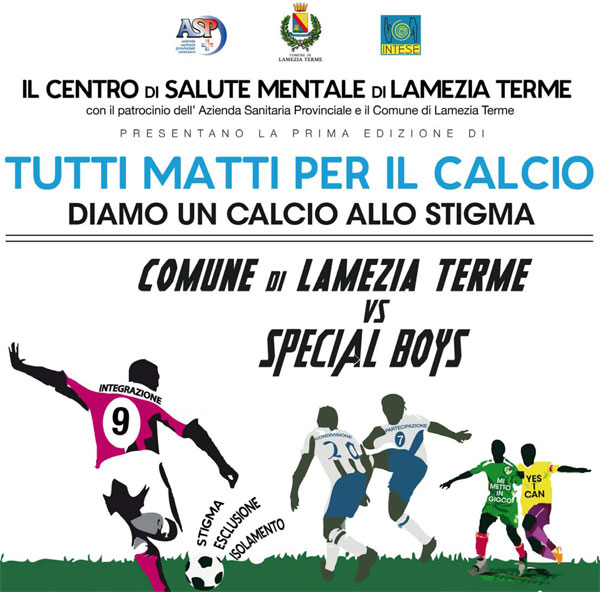 Lamezia: “Tutti matti per il calcio”, iniziativa riabilitativa e terapeutica
