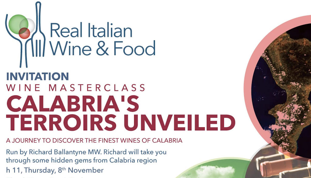 Real Italian Wine & Food a Londra, Calabria ospite d'onore 