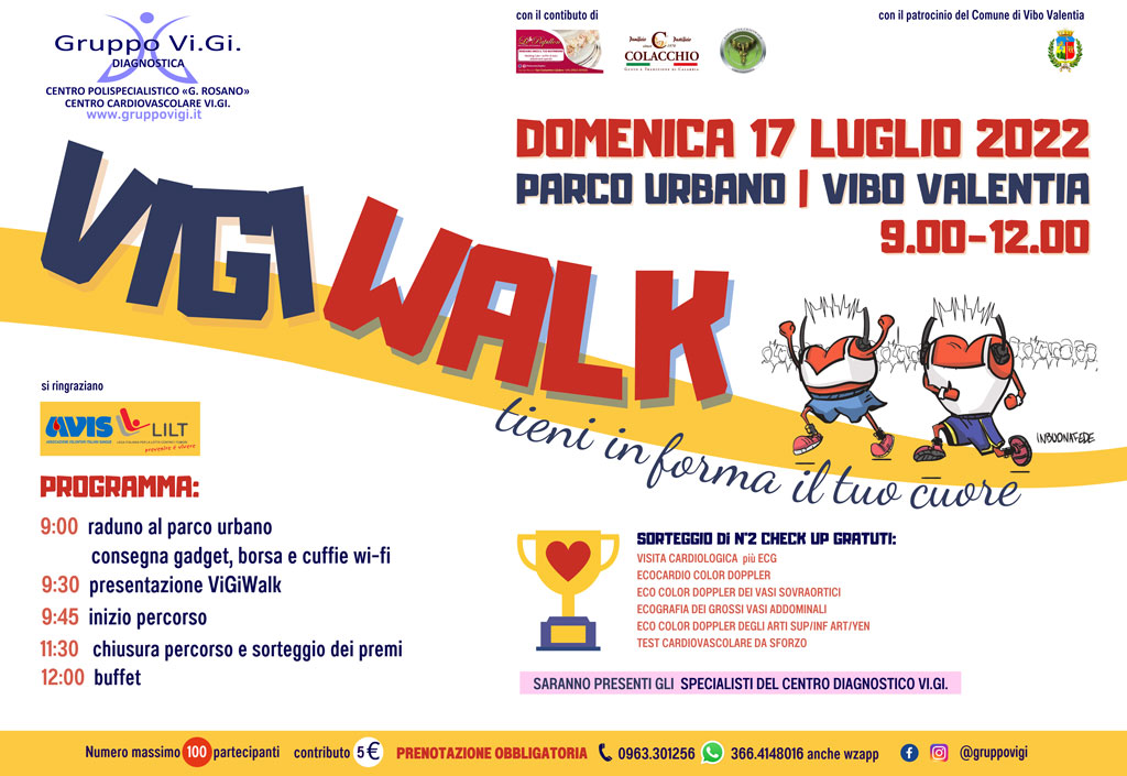 "Vi.Gi.walk: quando lo sport incontra il cuore": a Vibo iniziativa per promuovere uno stile di vita sano