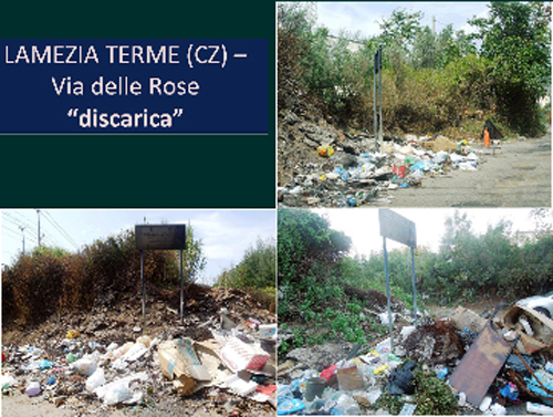Lamezia: Associazione "Risveglio Ideale" segnala discarica in via delle Rose
