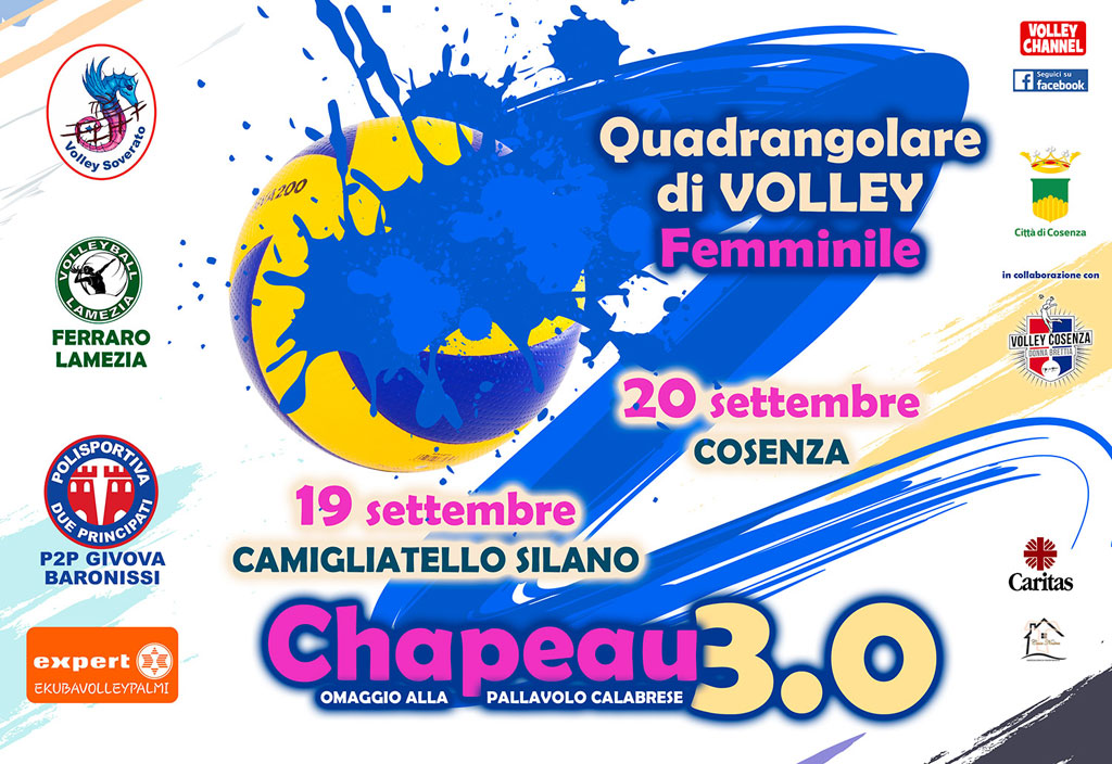 Chapeau 3.0, quadrangolare di volley femminile il 19 e 20 settembre a Cosenza