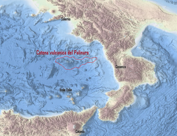 Nel Mar Tirreno una catena di 15 vulcani sommersi, da Salerno alla costa calabrese