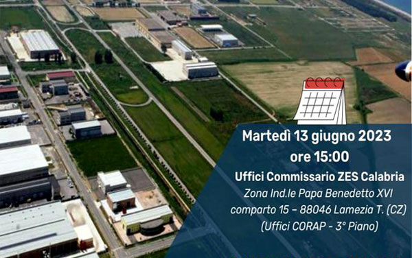 Lamezia, protocollo d’intesa tra Zes Calabria, Unindustria e sindacati il 13 giugno