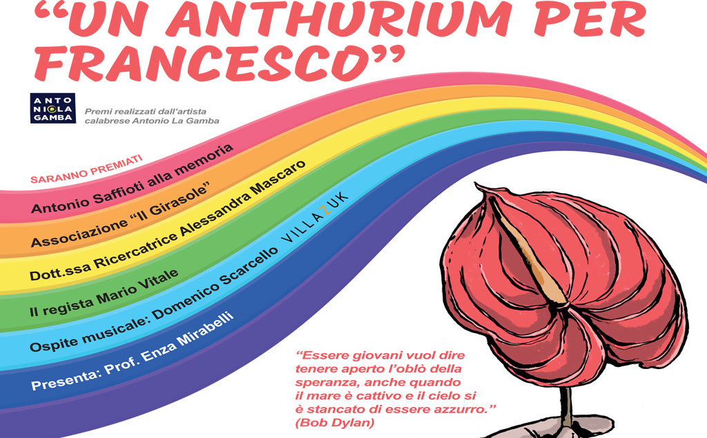 Lamezia, l’8 luglio la terza edizione di "Un Anthurium per Francesco”: i premiati