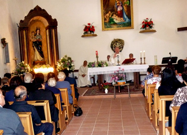 Preghiera per la pace durante festeggiamenti Madonna Riposo a Platania