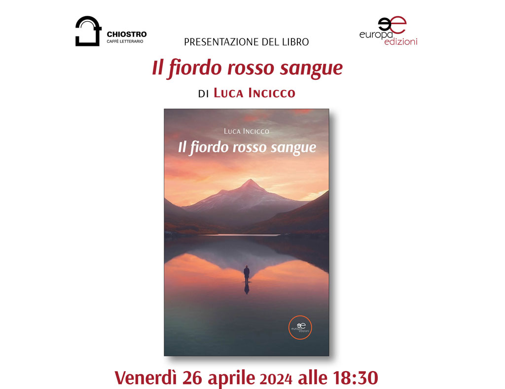 Lamezia, presentazione romanzo “Il fiordo rosso sangue” di Luca Incicco il 26 aprile 