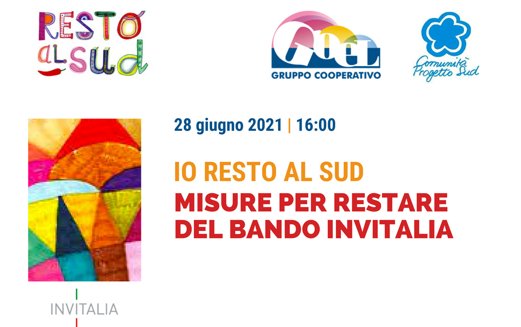 "Una misura per restare", bando "Resto al sud" di Invitalia: lunedì seminario informativo 