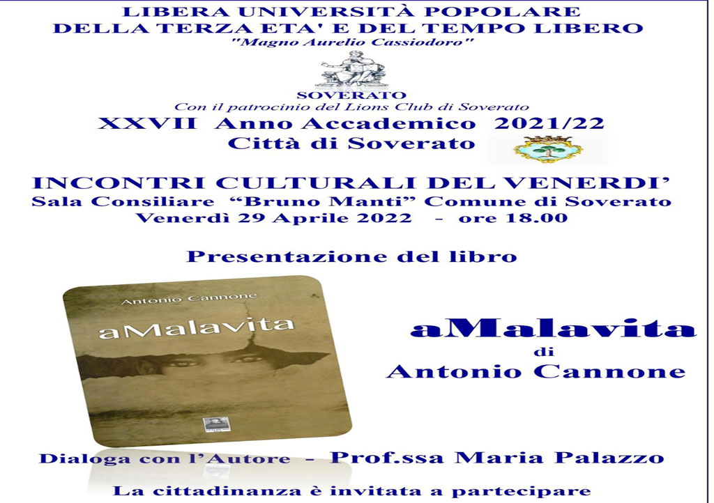 A Soverato presentazione del libro "aMalavita" di Antonio Cannone