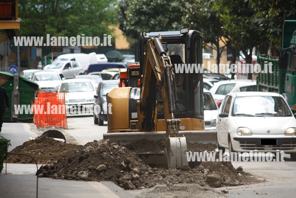 Lamezia: Lavori di canalizzazione acque piovane in via XX Settembre