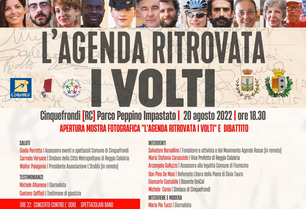 A Cinquefrondi giornata della legalità a trent'anni dalle stragi il 20 agosto