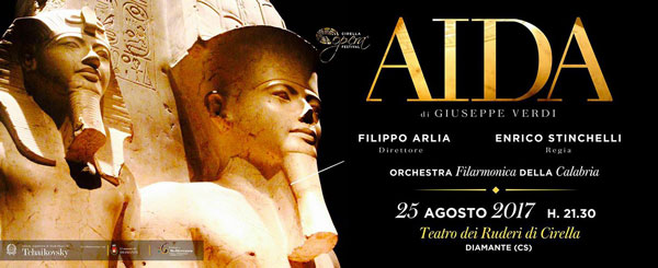 "Cirella Opera Festival", l’Aida di Giuseppe Verdi in scena il 25 agosto nel Teatro dei Ruderi